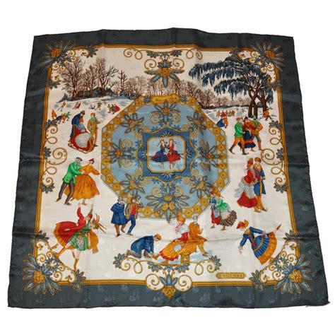 hermes winter scene scarf|Hermes vintagesilk scarves.